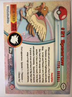 SPEAROW #21 Pokemon Card TCG Topps TV Animation - Image 2
