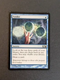 MTG Card - 1x Ponder - Magic Core Set 2010 - NM/LP - Magic The Gathering - #68 - Image 2