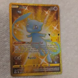 Mew 025/025 Celebrations Secret Rare Holo English Pokemon TCG Card HP 60 - Image 4