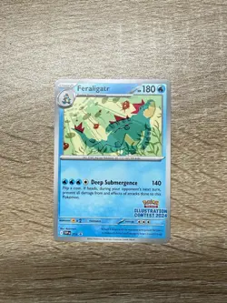 Pokemon Card Feraligatr SVP213 Black Star Promo Illustration Contest 2024 NM - Image 1