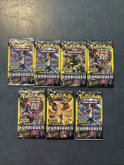 (x7) Pokemon Forbidden Light 3 Card Mini Booster Packs Factory Sealed - Image 1