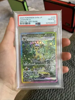PSA 10 Leafeon ex SAR 200/187 Terastal Festival sv8a 2024 Pokemon Card Japanese - Image 1