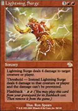 Lightning Surge - Foil ~ Heavily Played Judgment MTG Magic UltimateMTG Red Card - Image 1