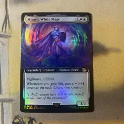 MTG / Minwu White Mage - Extended Art Foil / Nm & Never Played - Image 1
