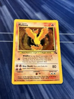 Pokemon Moltres 12/62 Holo Rare Fossil 1999 WotC - Image 2