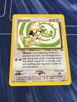 (LP) Smeargle 30/75 Neo Discovery Pokemon TCG Card Rare WOTC - Image 1