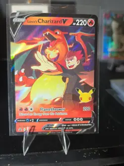 Pokemon TCG Lance's Charizard V SWSH133 Celebrations 25th Black Star Promo NM - Image 1