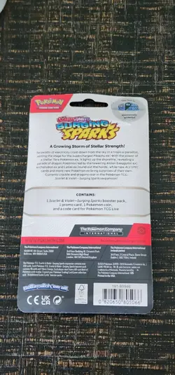 Pokemon - SURGING SPARKS Single Pack Blister [Pachirisu] NEW Sealed - Image 2