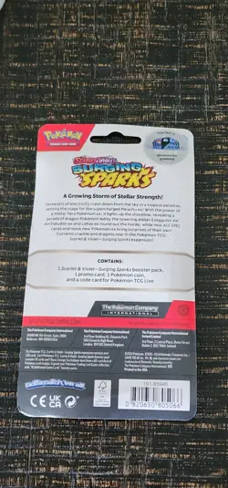 Pokemon - SURGING SPARKS Single Pack Blister [Wooper] NEW Sealed - Image 2