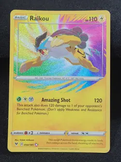 Pokemon TCG Raikou 050/185 SWSH04: Vivid Voltage Amazing Rare NM - Image 1