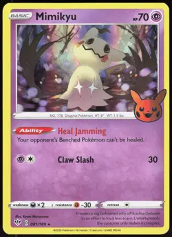 Trick or Trade BOOster Mimikyu 081/189 Holo Promo Pokemon Holo NM/M - Image 1