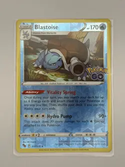 Blastoise 017/078 Pokemon GO Reverse Holo - Image 1