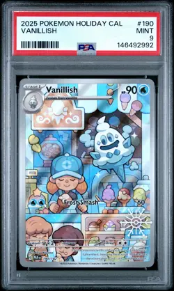 2025 POKEMON HOLIDAY CALENDAR #190 VANILLISH PSA 9 - Image 1