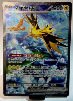 Zapdos EX 202/165 Scarlet & Violet 151 Special Illustration Rare Pokemon TCG NM - Image 1