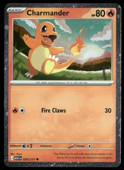 Charmander (Cosmos Holo) 020/217 Holo Ascended Heroes Pokemon NM - Image 1