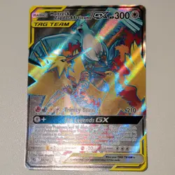 Pokemon Moltres & Zapdos & Articuno GX TAG TEAM Full Art Holo UR 66/68 - Image 1