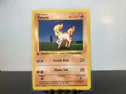 Pokemon Ponyta 060/102 Base Set Shadowless 1st Edition Regular Card - Image 1