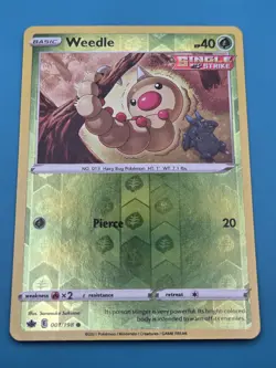 Pokemon - Weedle 001/198 - Reverse Holo - Chilling Reign LP - Image 1
