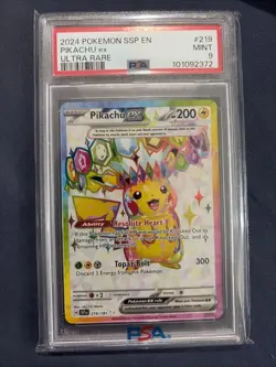 Pokemon TCG Pikachu EX Surging Sparks Ultra Rare - Image 1