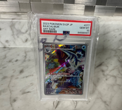PSA 10 Baxcalibur Art Rare 077/071 Japanese Pokemon sv2p Snow Hazard - USA! - Image 1
