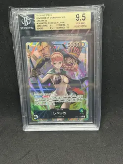 Bandai 2023 One Piece CCG Rebecca Leader Kingdom of Conspiracies JP Beckett 9.5 - Image 1
