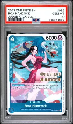 2023 ONE PIECE JUDGE PACK VOLUME 1 059 BOA HANCOCK PSA 10 GEM MINT - Image 1