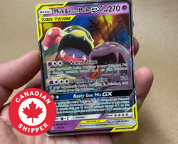 Pokemon Muk & Alolan Muk GX SM Unbroken Bonds Holo Card 61/214 Ultra Rare - Image 1