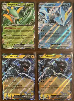 Lot of 9 Pokemon TCG Black Bolt / White Flare Double Rare ex Cards Zekrom 67 3 - Image 3