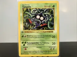 Pokemon Tangela 1st Edition Shadowless Card 66/102 Vintage Base Set - Image 1