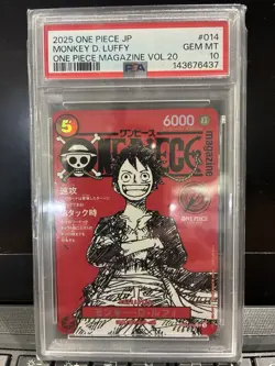 【US Seller】PSA 10 Monkey D Luffy ST21-014 ONE PIECE Magazine Promo 2025 Japanese - Image 1