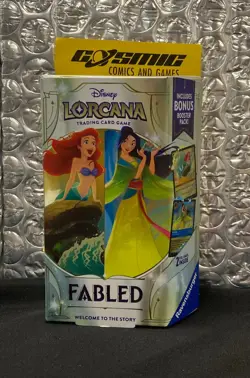 DISNEY LORCANA: FABLED STARTER DECK (Amber & Sapphire) NEW SEALED - Image 1