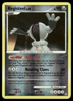 Pokemon Cards Registeel 39/146 Reverse Holo Legends Awakened Rare DMG *CREASE* - Image 1