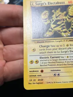 Lt. Surge's Electabuzz 27/132 - Gym Heroes - Rare Pokemon Card HP + - Image 3