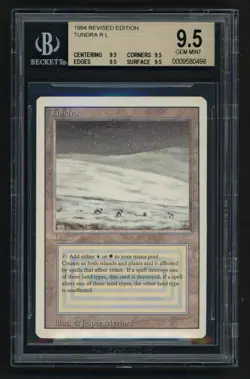 ***BGS 9.5 Quad Tundra*** MTG Revised Magic Kid Icarus - Image 1