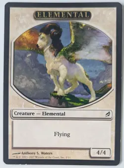 Magic The Gathering ELEMENTAL #2/11 Token Card Lowryn 2007 NM Flying - Image 1