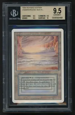 ***BGS 9.5 Quad+ Underground Sea*** MTG Revised Magic Kid Icarus - Image 1