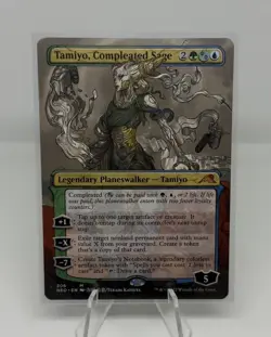 MTG Tamiyo, Compleated Sage *BORDERLESS* Kamigawa: Neon Dynasty 306 NM Mythic - Image 1