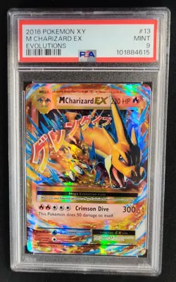 PSA 9 M Charizard EX 13/108 XY Evolutions Pokemon Graded Card - Image 1