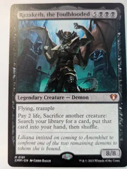 Razaketh, the Foulblooded #181 (NM) Commander Masters MTG English NM-Mint - Image 1