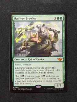 MTG- Railway Brawler - Outlaws of Thunder Junction (NM) - Image 1