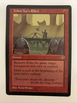 MTG NM Telim'Tor's Edict Mirage Red Instant Magic English Regular - Image 1