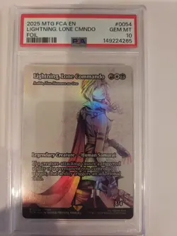 2025 mtg final fantasy #0054 lightning, lone cmndo foil graded psa gem mt 10 - Image 1