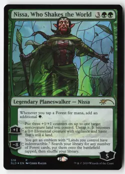 Nissa, Who Shakes the World (Stained Glass) #518 (Foil) NM Secret Lair Drop - Image 1