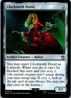 Magic the Gathering Clockwork Droid Doctor Who Commander MTG Free Shipping! - Image 1