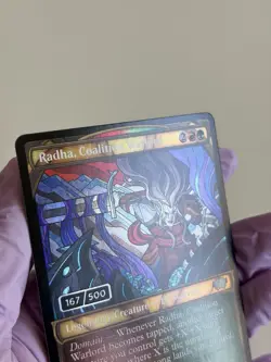 Radha, coalition warlord (serial numbered 167/500) - English - MTG MOM - NM - Image 3