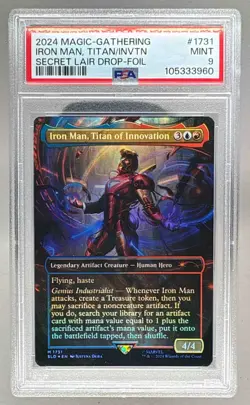 3960 Iron Man Titan Innovation 2024 MTG Secret Lair #1731 Foil PSA 9 - Image 1