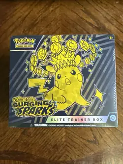 Pokemon TCG Scarlet & Violet Surging Sparks Elite Trainer Box ETB Factory Sealed - Image 1