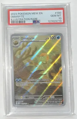 2023 POKEMON MEW EN-151 ILLUSTRATION RARE #180 OMANYTE PSA 10 - Image 1