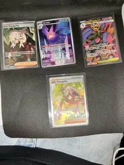 Pokemon TCG 4-Card Lot AZ's Tranquility Full Art, Crobat, Mega Dragalge EX - Image 1