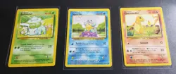 Pokemon TCG Base Set Starter Lot Bulbasaur Charmander Squirtle mixed condition - Image 1